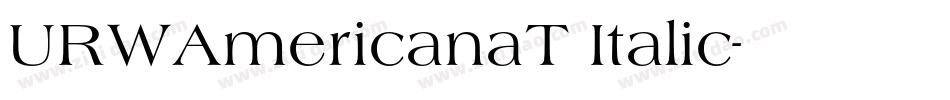 URWAmericanaT Italic字体转换